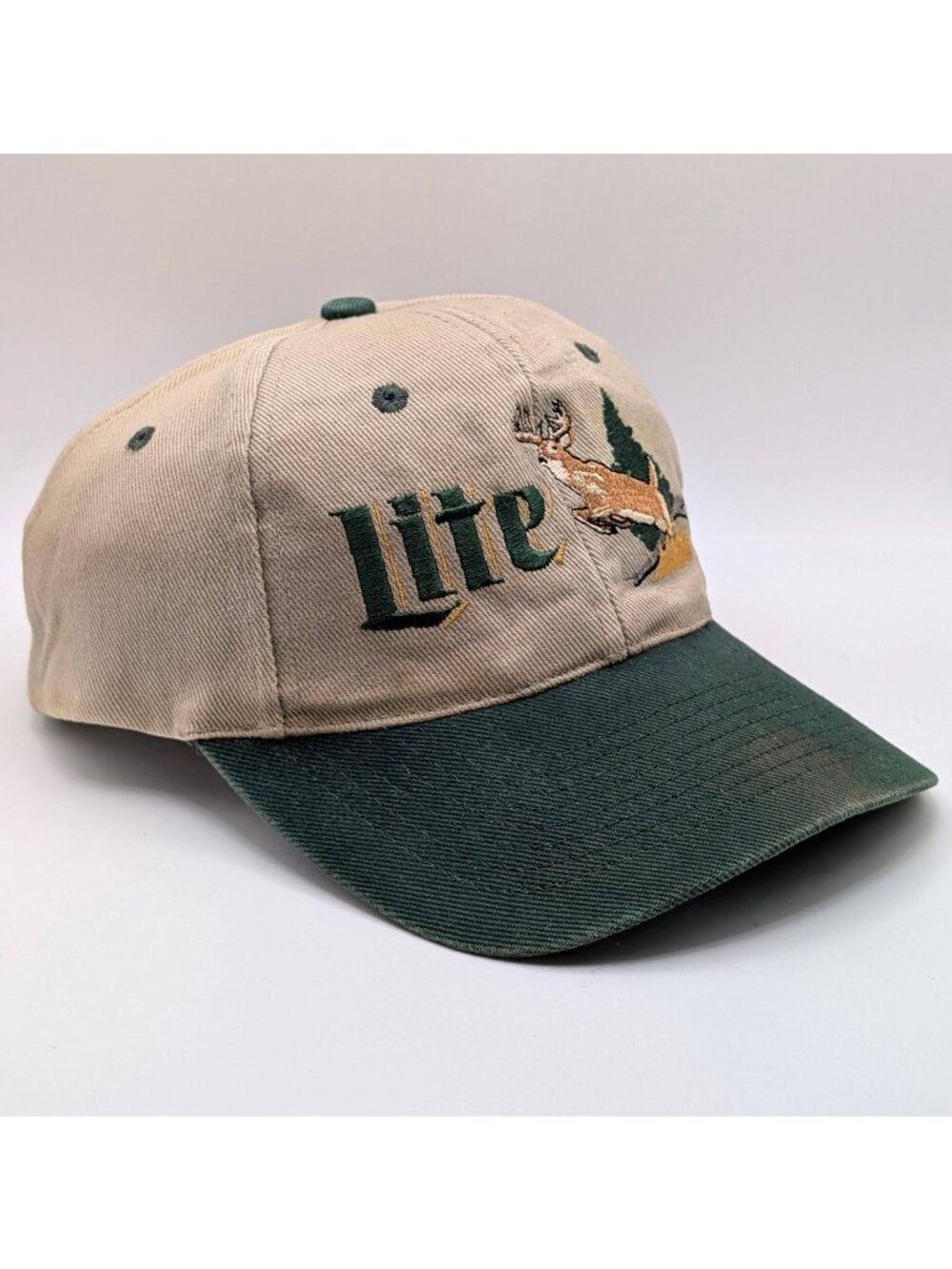 Vintage Miller Lite Hat Cap Snapback Deer Beer Buck Retro 80s 90s Hunting Team
